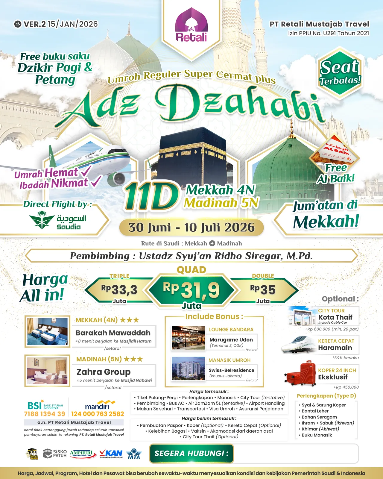 Umroh Super Cermat Plus Adz Dzahabi