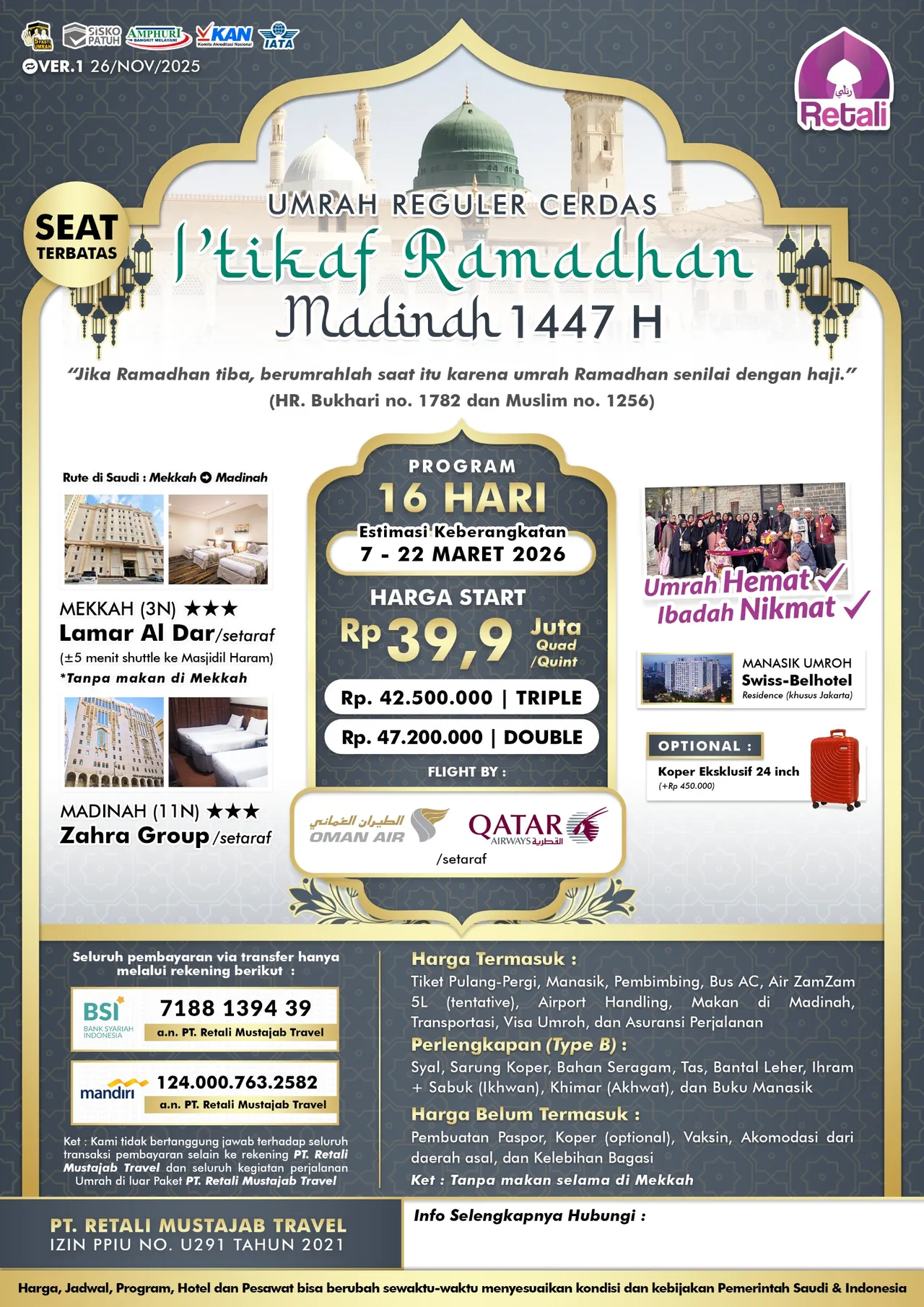 Cerdas I'tikaf Ramadhan Madinah 