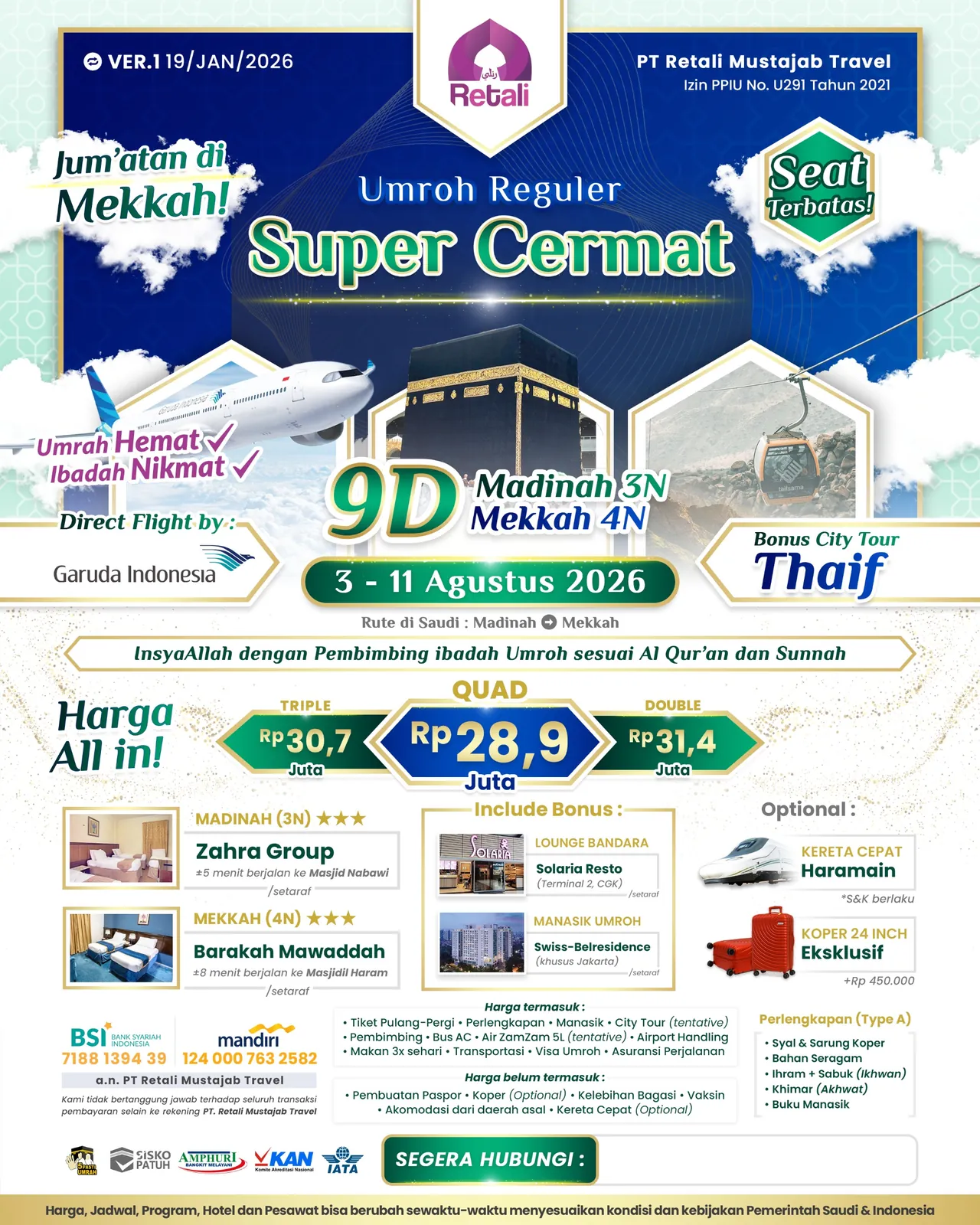 Umrah Reguler Super Cermat